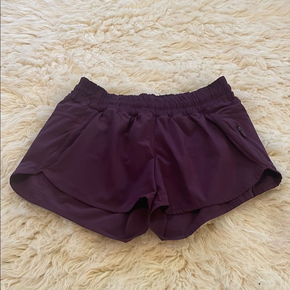 Lululemon tracker short, size 6, 4” inseam, purple